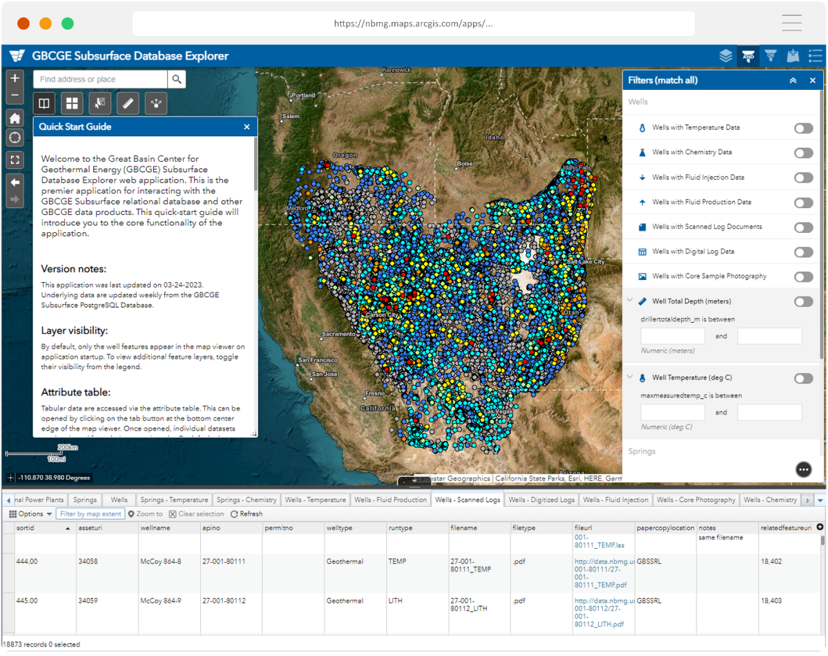 The new and improved GBCGE Subsurface Database Explorer web app